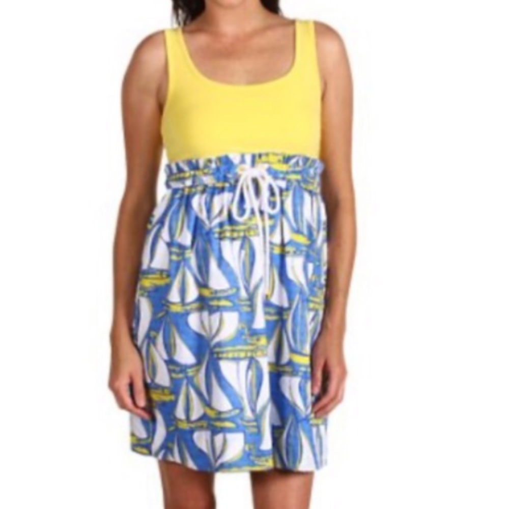 Lilly Pulitzer Sleeveless Nettie Dress: Sailboats